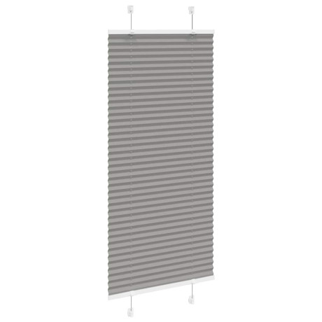 vidaXL Plissé rolgordijn 65x150 cm stofbreedte 64,4 cm antraciet afbeelding3 - 1