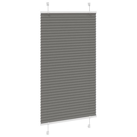 vidaXL Plissé rolgordijn 70x150 cm stofbreedte 69,4 cm antraciet afbeelding3 - 1