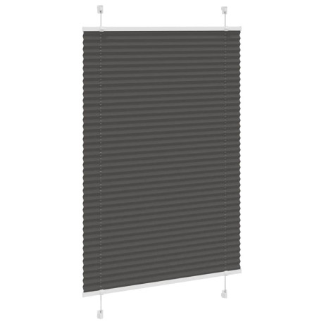 vidaXL Plissé rolgordijn 100x150 cm stofbreedte 99,4cm polyester zwart afbeelding3 - 1