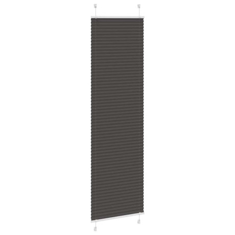 vidaXL Plissé rolgordijn 65x200 cm stofbreedte 64,4 cm polyester zwart afbeelding3 - 1