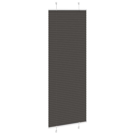 vidaXL Plissé rolgordijn 70x200 cm stofbreedte 69,4 cm polyester zwart afbeelding3 - 1