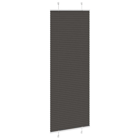 vidaXL Plissé rolgordijn 80x200 cm stofbreedte 79,4 cm polyester zwart afbeelding3 - 1