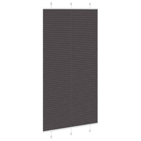 vidaXL Plissé rolgordijn 100x200 cm stofbreedte 99,4cm polyester zwart afbeelding3 - 1