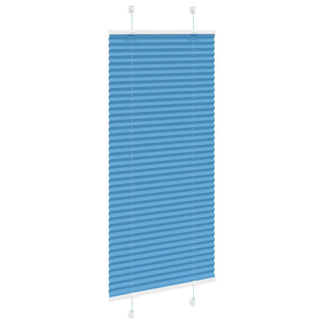 vidaXL Plissé rolgordijn 60x150 cm stofbreedte 59,4 cm polyester blauw afbeelding3 - 1