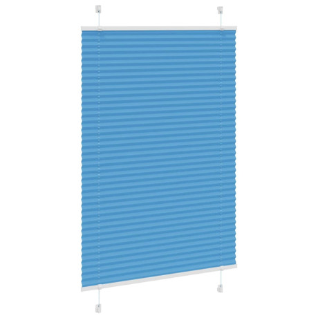 vidaXL Plissé rolgordijn 80x150 cm stofbreedte 79,4 cm polyester blauw afbeelding3 - 1