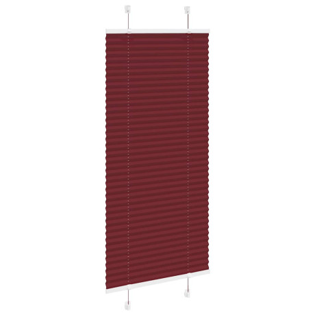 vidaXL Plissé rolgordijn 65x100 cm stofbreedte 64,4 cm bordeauxrood afbeelding3 - 1