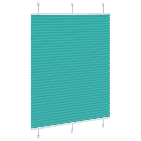 vidaXL Plissé rolgordijn 105x100 cm stofbreedte 104,4cm petrol groen afbeelding3 - 1