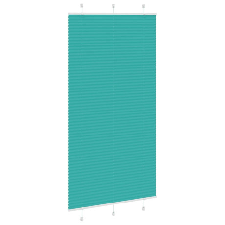 vidaXL Plissé rolgordijn 100x200 cm stofbreedte 99,4cm petrol groen afbeelding3 - 1