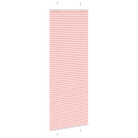 vidaXL Plissé rolgordijn 70x200 cm stofbreedte 69,4 cm polyester roze afbeelding3 - 1