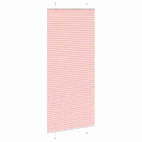 vidaXL Plissé rolgordijn 85x200 cm stofbreedte 84,4 cm polyester roze afbeelding3 - 1