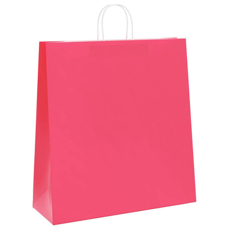 vidaXL Papieren kraftzakken 50 st met hengsels 45x17x48 cm roze afbeelding3 - 1