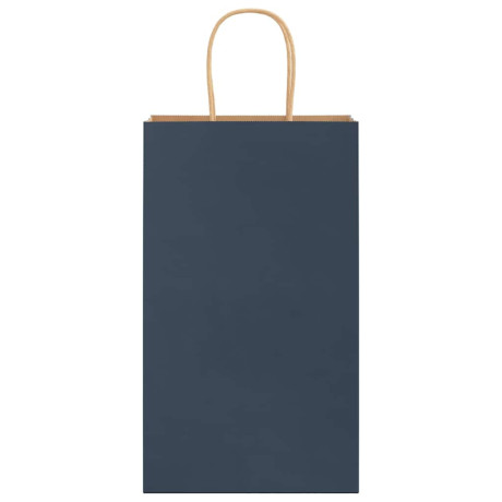 vidaXL Papieren kraftzakken 250 st met hengsels 21x11x36 cm blauw afbeelding3 - 1