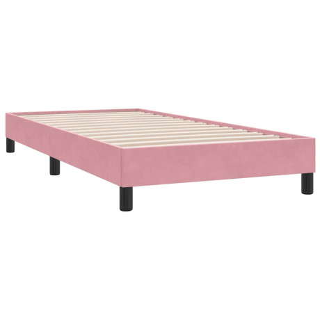 vidaXL Boxspring zonder matras fluweel roze 80x210 cm afbeelding3 - 1