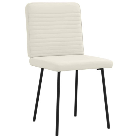 vidaXL Eetkamerstoelen 4 st fluweel crèmekleurig afbeelding3 - 1