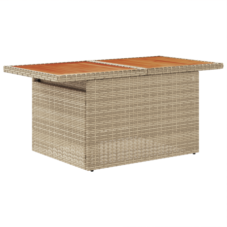 vidaXL 9-delige tuinset met kussens Beige Poly Rattan afbeelding3 - 1