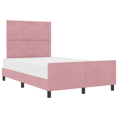 vidaXL Bedframe fluweel roze 120x190 cm afbeelding3 - 1