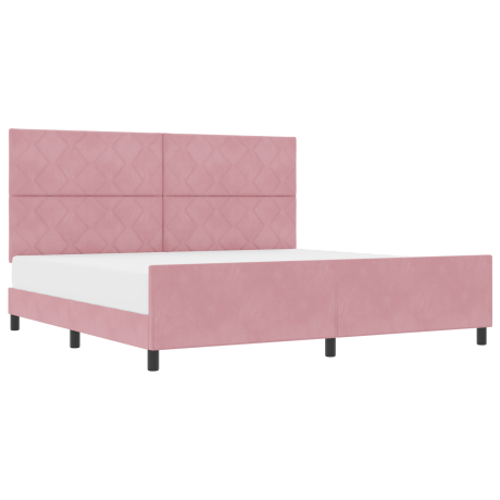 vidaXL Bedframe fluweel roze 200x200 cm afbeelding3 - 1