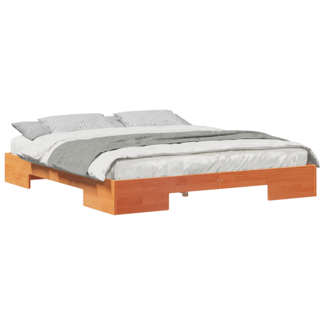 vidaXL Bedframe met opslag Bruin 180 x 200 cm Massief grenenhout afbeelding3 - 1