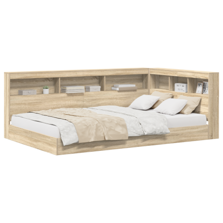 vidaXL Boekenbed Sonoma Eiken 120x200 cm Gemaakt van Engineered Hout afbeelding3 - 1