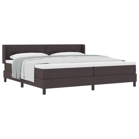 vidaXL Boxspring bed Donkerbruin 200 x 200 cm Stof en Foam afbeelding3 - 1