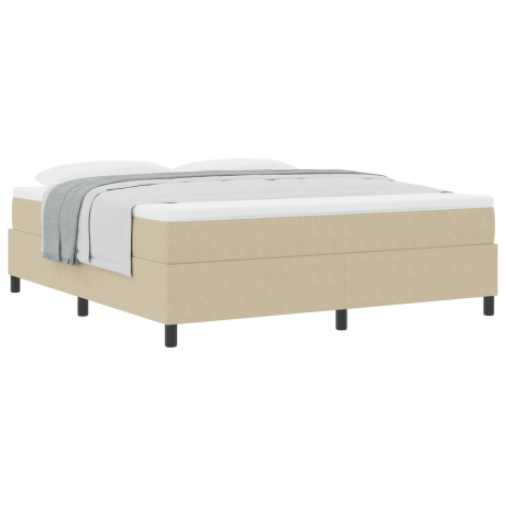 vidaXL Boxspringbed met Matras Lichtgroen Grijs Super King Katoen afbeelding3 - 1