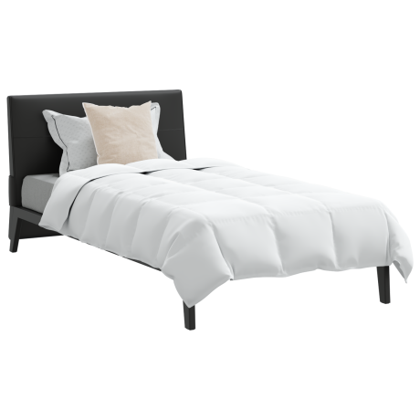 vidaXL Dekbed Anders met kussen 2 pcs Wit 135 x 220 cm Dons afbeelding3 - 1