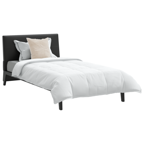 vidaXL Dekbed met kussen 2 pcs Wit 135 x 200 cm Dons afbeelding3 - 1