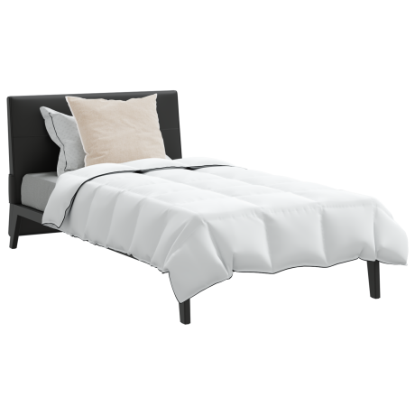 vidaXL Dekbed met kussen 2 pcs Wit 135 x 200 cm Dons afbeelding3 - 1