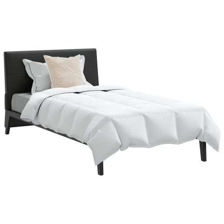 vidaXL Dekbed met kussen 2 pcs Wit 135 x 220 cm Dons afbeelding3 - 1
