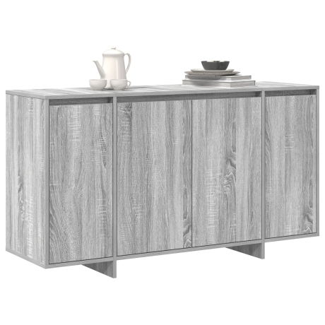 vidaXL Dressoir Grijs Sonoma 135x41x75 cm Kunststof afbeelding3 - 1