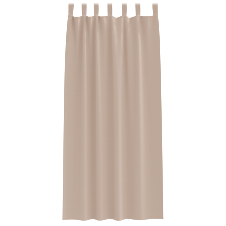 vidaXL Gordijnen met gordijnen 2 pcs Taupe 260 x 140 cm Polyester afbeelding3 - 1