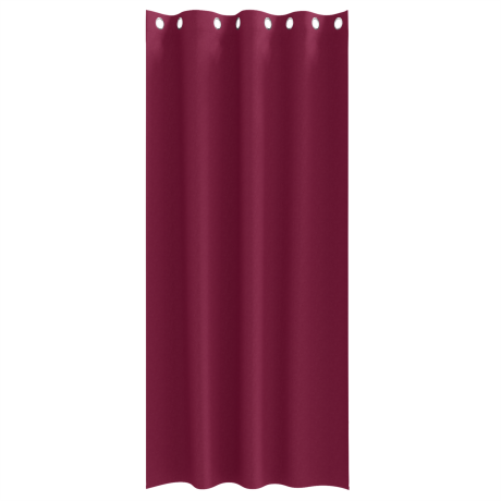 vidaXL Gordijnen met gordijnen 2 pcs Wijnrood 225 x 140 cm Polyester afbeelding3 - 1
