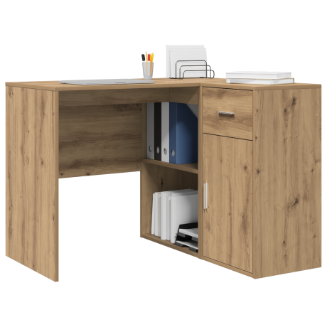 vidaXL Hoekbureau Artisan Eiken 102x88x75 cm Gelaagd Hout afbeelding3 - 1