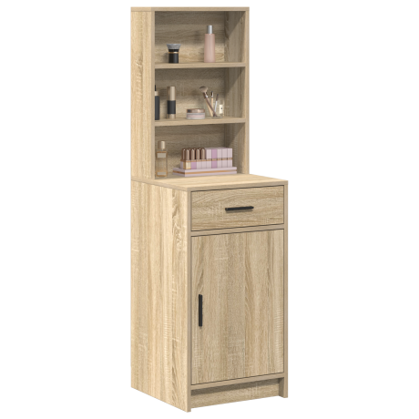 vidaXL Hoge Kasten Sonoma Eiken 40x41x135 cm Gelaagd Hout afbeelding3 - 1