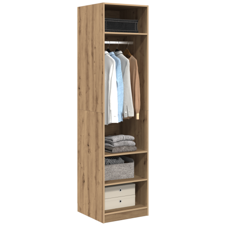 vidaXL Kledingkast met plank met opslag artisanaal eikenkleurig 50 x 50 x 200 cm afbeelding3 - 1