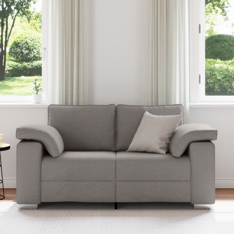vidaXL Loveseat Taupe 160 x 77 x 82 cm Stof afbeelding3 - 1