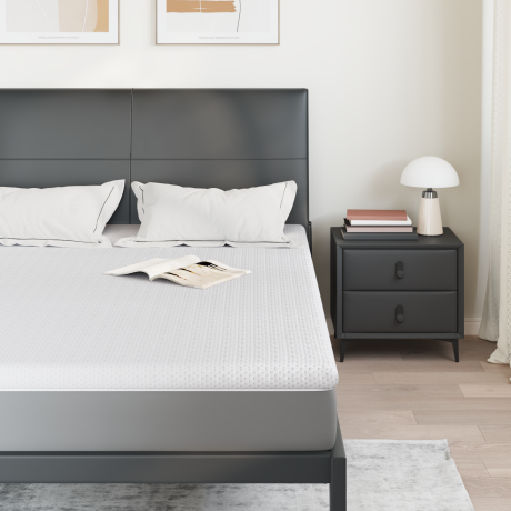 vidaXL Matraspads Anders Wit 160 x 200 cm 100% polyester jacquard stof afbeelding3 - 1