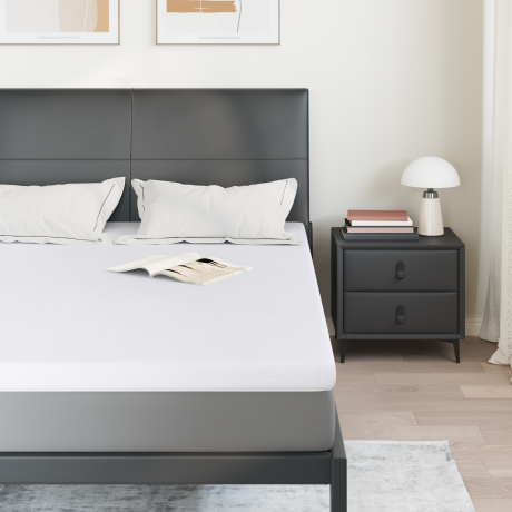 vidaXL Matraspads Wit 140 x 190 cm 100% polyester jacquard stof afbeelding3 - 1