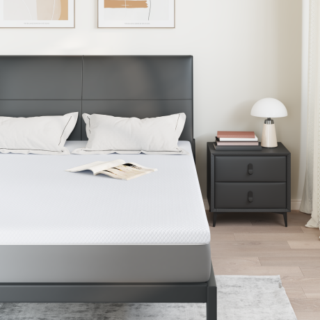vidaXL Matraspads Wit 140 x 200 cm 100% polyester jacquard stof afbeelding3 - 1