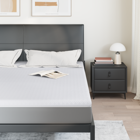 vidaXL Matraspads Wit 180 x 200 cm 100% polyester jacquard stof afbeelding3 - 1