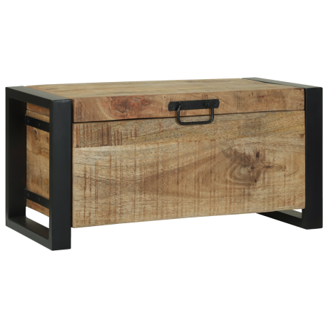 vidaXL Opbergkisten 60x30x30cm van Massief Mangohout en Metaal afbeelding3 - 1