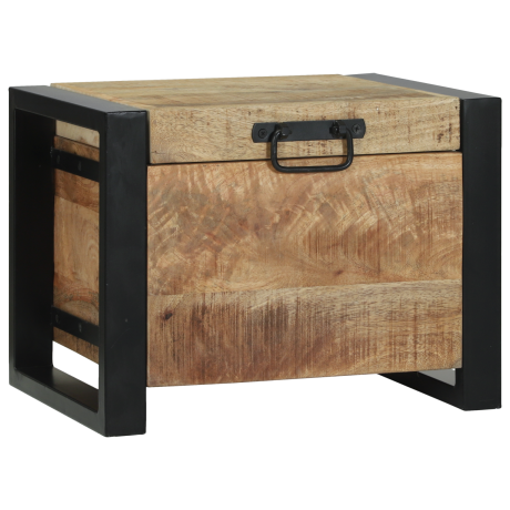 vidaXL Opslagkisten 40x30x30cm van Massief Mangohout en Metaal afbeelding3 - 1
