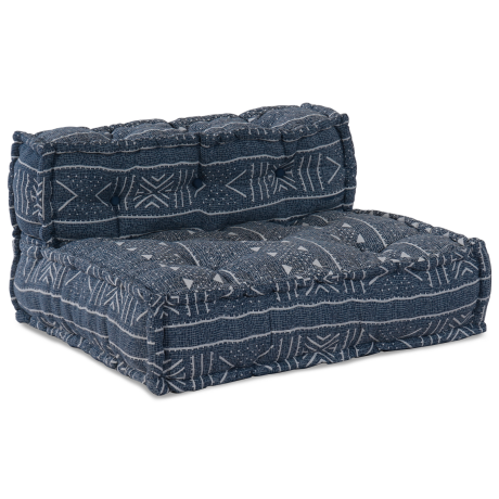 vidaXL Poef modulair 70x70x54 cm stof indigo afbeelding3 - 1
