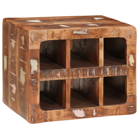 vidaXL Wijnrek Bruin 44 x 30 x 35 cm Massief gerecycled hout afbeelding3 - 1