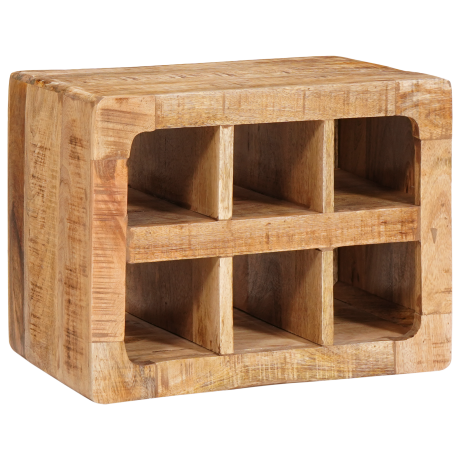 vidaXL Wijnrek met opslag Bruin 44 x 30 x 35 cm Massief mango hout afbeelding3 - 1