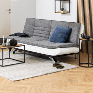 Bendt Slaapbank 'Oliver' PU-leder / textiel, kleur grijs