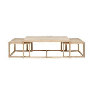Bendt Salontafel 'Elton' set van 3 stuks, kleur eiken