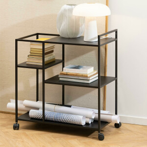 Bendt Trolley 'Lua' 78 x 85cm, kleur zwart