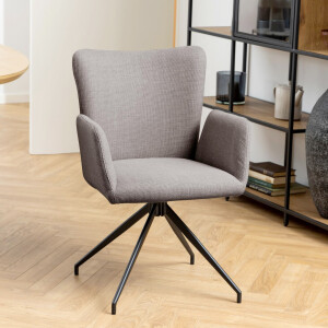 Bendt Draaibare Eetkamerstoel 'Idun' kleur Grijsbruin