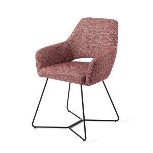 Jesper Home Eetkamerstoel 'Yanai' Beehive Black, kleur Berry Bars